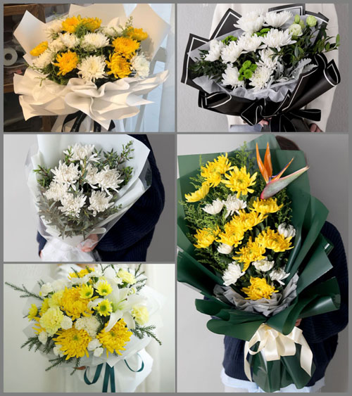山东莱芜钢城区辛庄镇桃科村白事花束代送